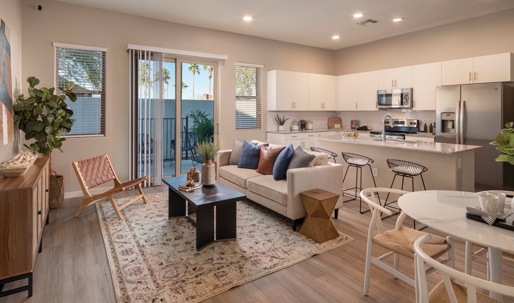 rotator Open space living area with natural lighting